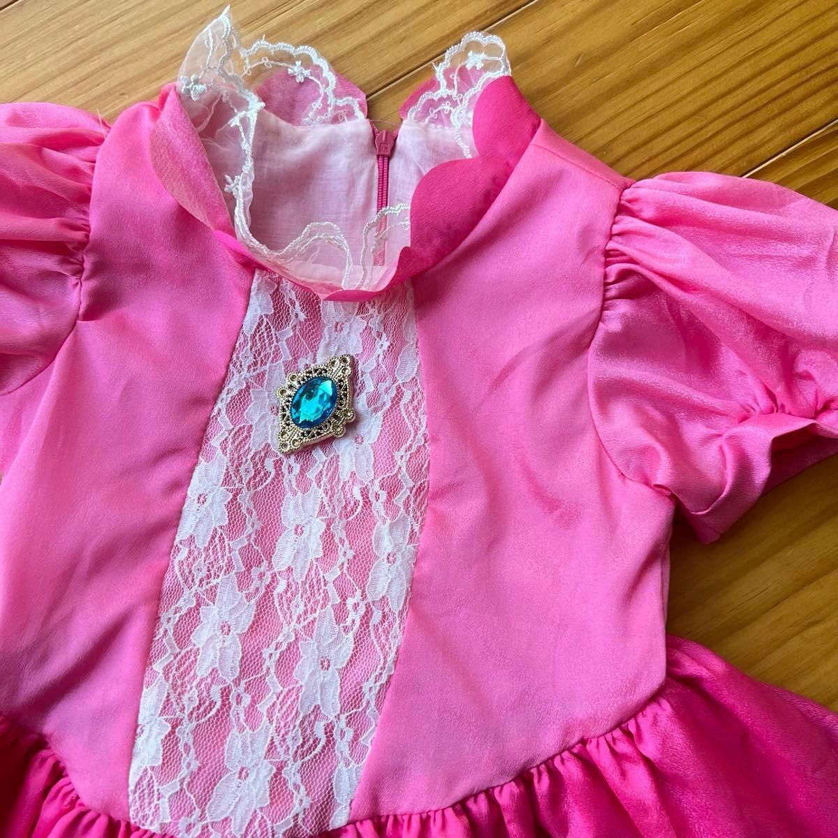 ピーチ姫　ドレス　ハロウィン　仮装　衣装　コスチューム　コスプレ　ワンピース 女の子 ピンク　120