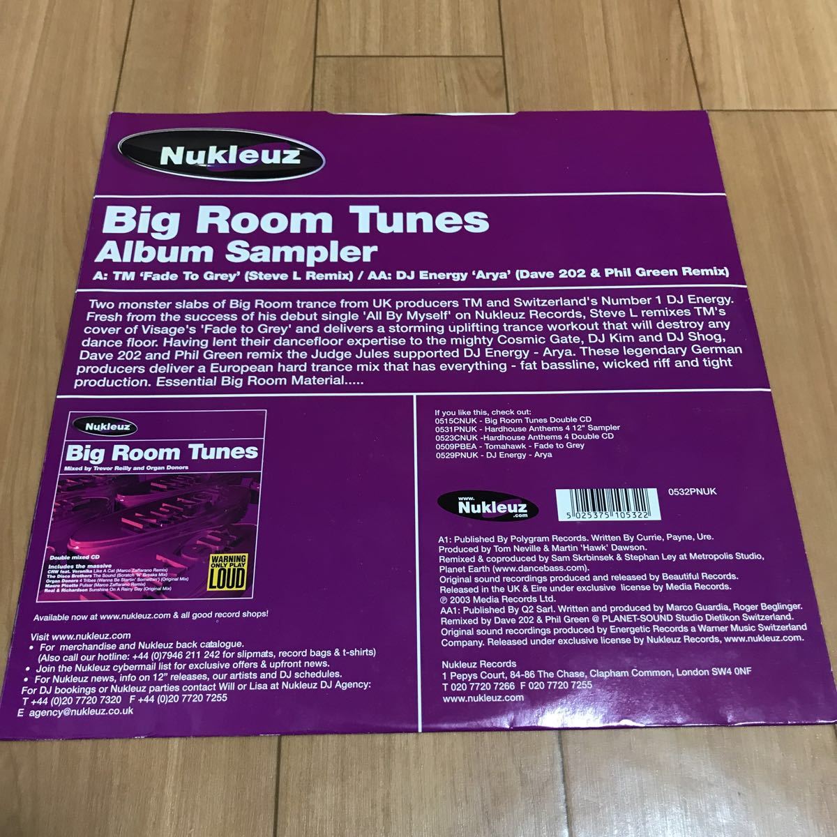 V.A. / Big Room Tunes Album Sampler - Nukleuz Records. DJ Energy. Dave 202