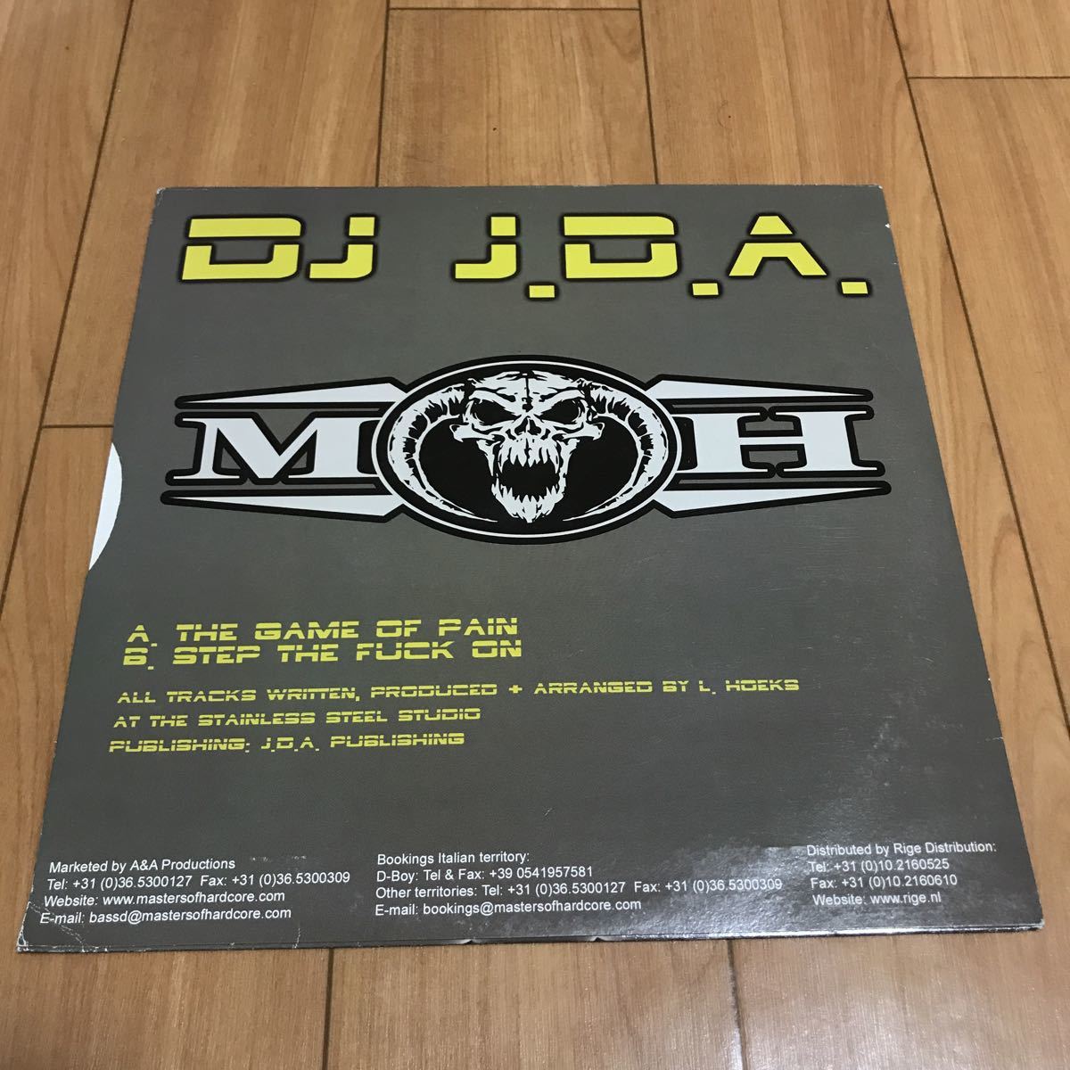 【Gabber】DJ J.D.A. / The Game Of Pain - Mastes Of Hardcore . Gabba ガバの画像2