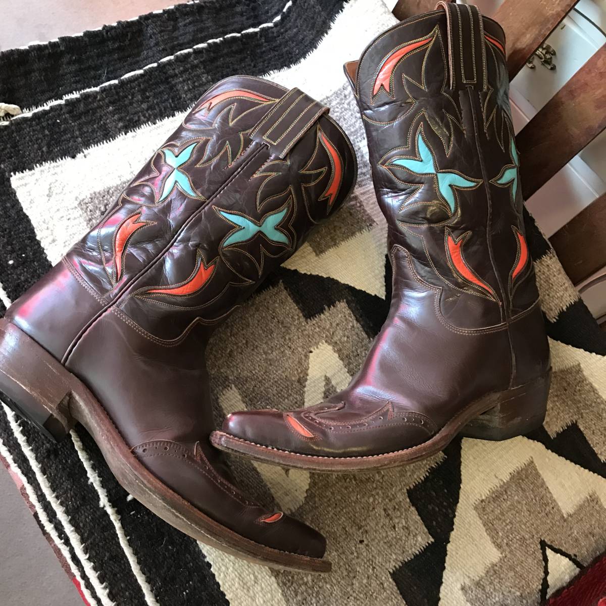  rare!50\'s~60*s box attaching finest quality goods HYER western boots USA made Vintage America /teki suspension have zona old clothes leather shoes kau Boy lady's woman 