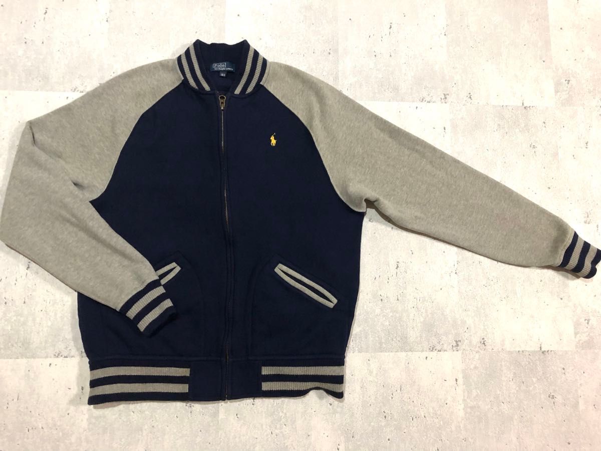 美品 160 POLO RALPH LAUREN スウェット ジップアップ 裏起毛 美品 160 POLO RALPH LAUREN スウェット ジップアップ 裏起毛