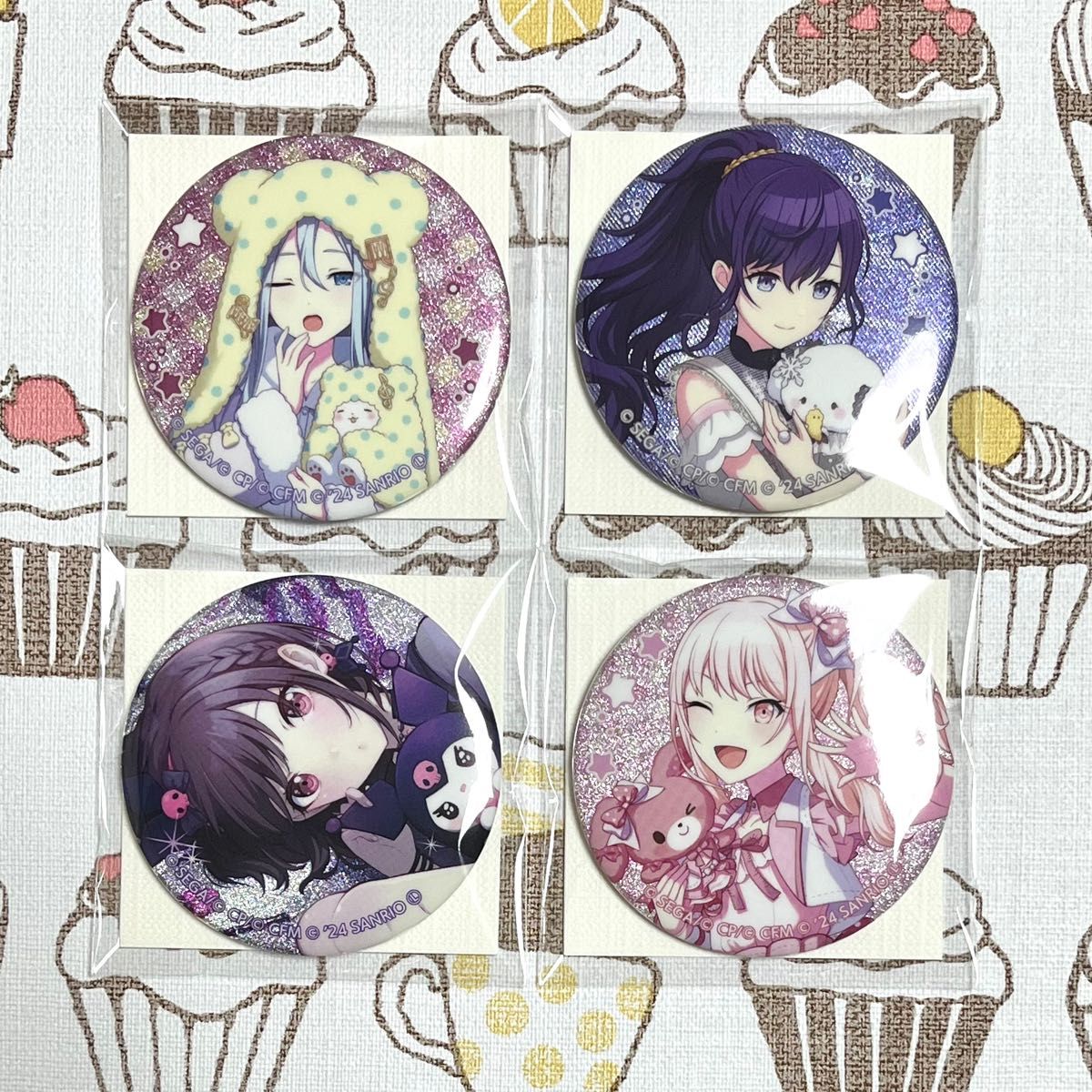 プロセカ サンリオ グリッター缶バッジ B ニーゴ 奏・まふゆ・絵 プロセカ サンリオ グリッター缶バッジ B ニーゴ 奏・まふゆ・絵