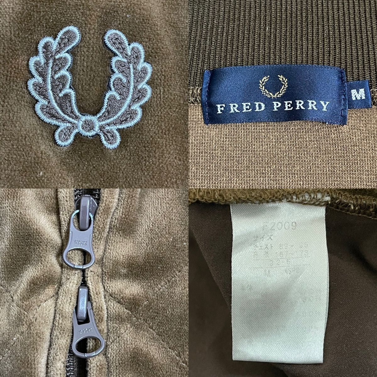 美品ベロア M】フレッドペリー刺繍トラックジャケット古着 美品ベロア M】フレッドペリー刺繍トラックジャケット古着