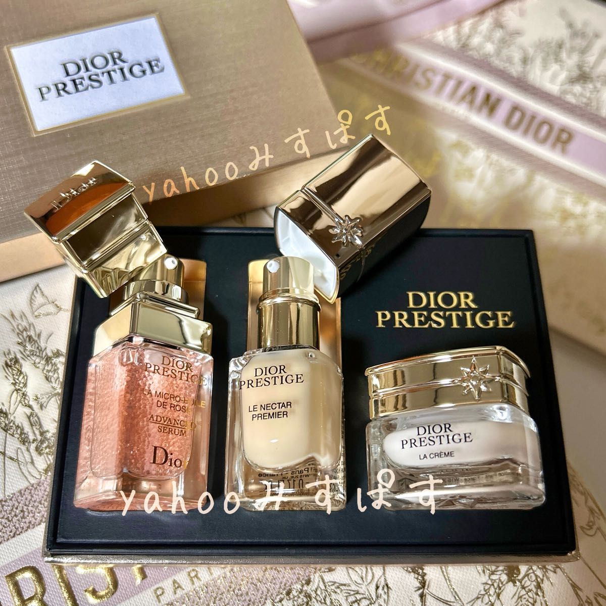 DIORPRESTIGE ミニギフト3製品セットBOX ラクレームN ルネクター DIORPRESTIGE ミニギフト3製品セットBOX ラクレームN ルネクター