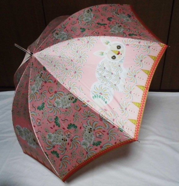 《新品・タグ無し》KLAUS HAAPANIEMI クラウス・ハーパニエミ／雨傘・雨用長傘【猫ネコ・ピンク系】