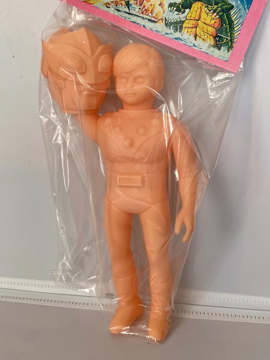 サンダーマスク 27cm 無版権 パチ怪獣 ソフビ人形 1972年「検 サンダーマスク 27cm 無版権 パチ怪獣 ソフビ人形 1972年「検