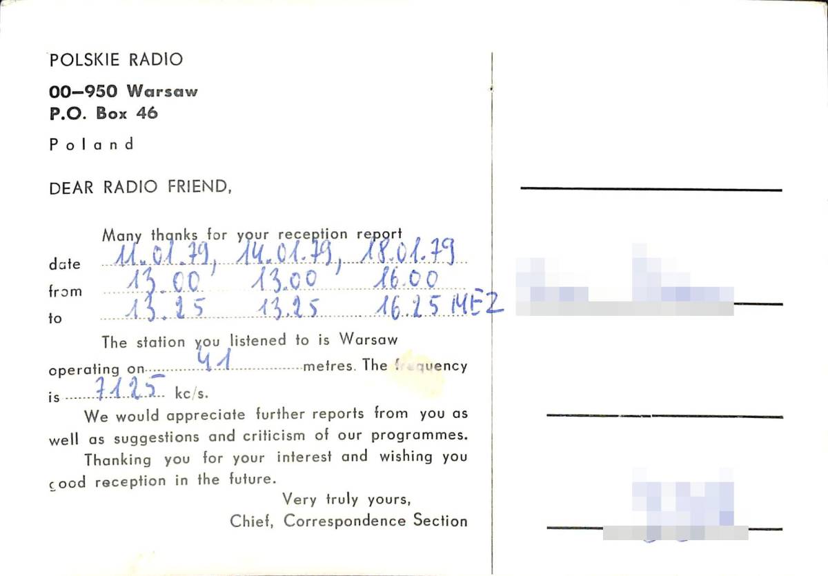 BCL* rare beli card *POLSKIE RADIO* Poland broadcast + extra *YAESU* Yaesu wireless *zenegaba* communication for receiver *FRG-8800 owner manual attaching 