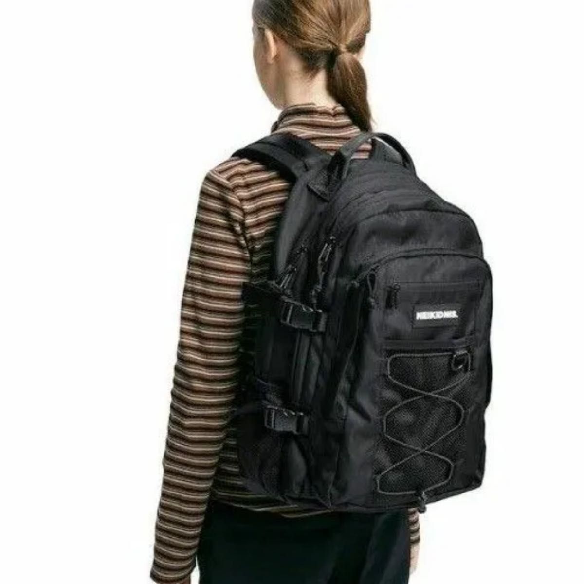 新品未使用】タグ付き ネイキドニス リュック バッグパック 黒 新品未使用】タグ付き ネイキドニス リュック バッグパック 黒