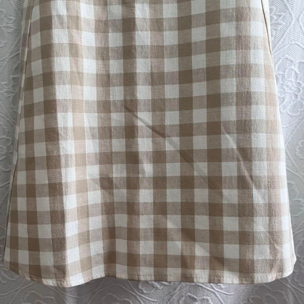 ZARA zara ザラ チェックミニワンピース クリームベージュ ZARA zara ザラ チェックミニワンピース クリームベージュ