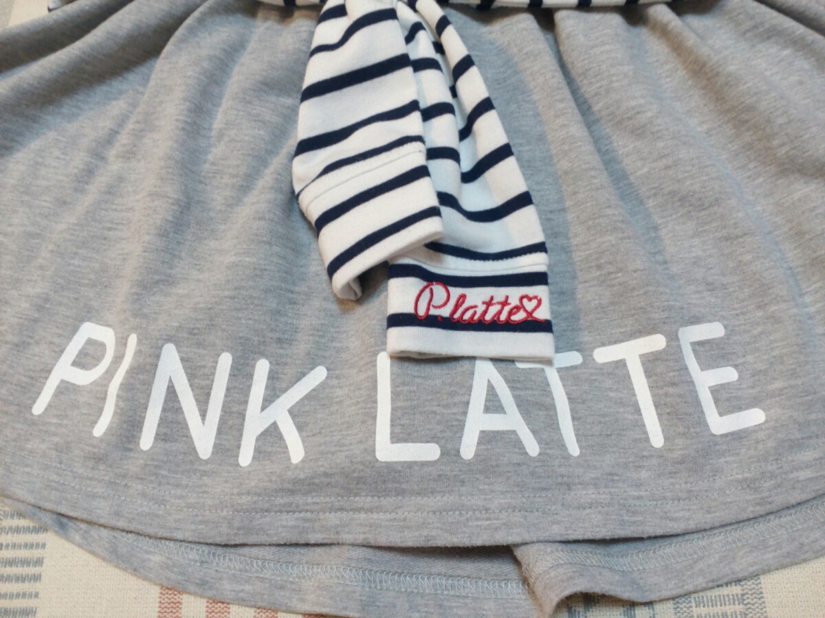 USED PINKlatte*ボーダーリボンがかわいいグレースカート*150_画像4