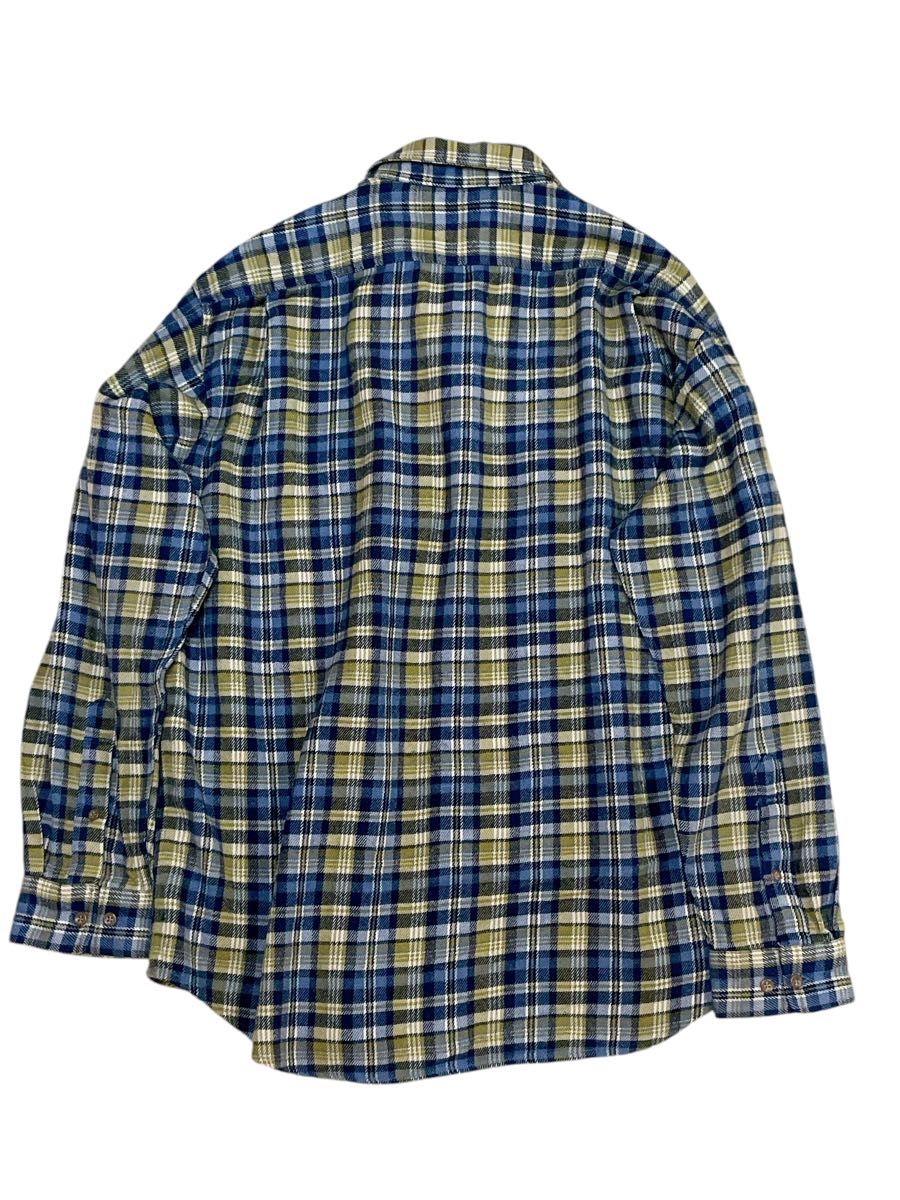 OLD UNIQLO オールドユニクロ オンブレチェック ネルシャツ 紺 OLD UNIQLO オールドユニクロ オンブレチェック ネルシャツ 紺