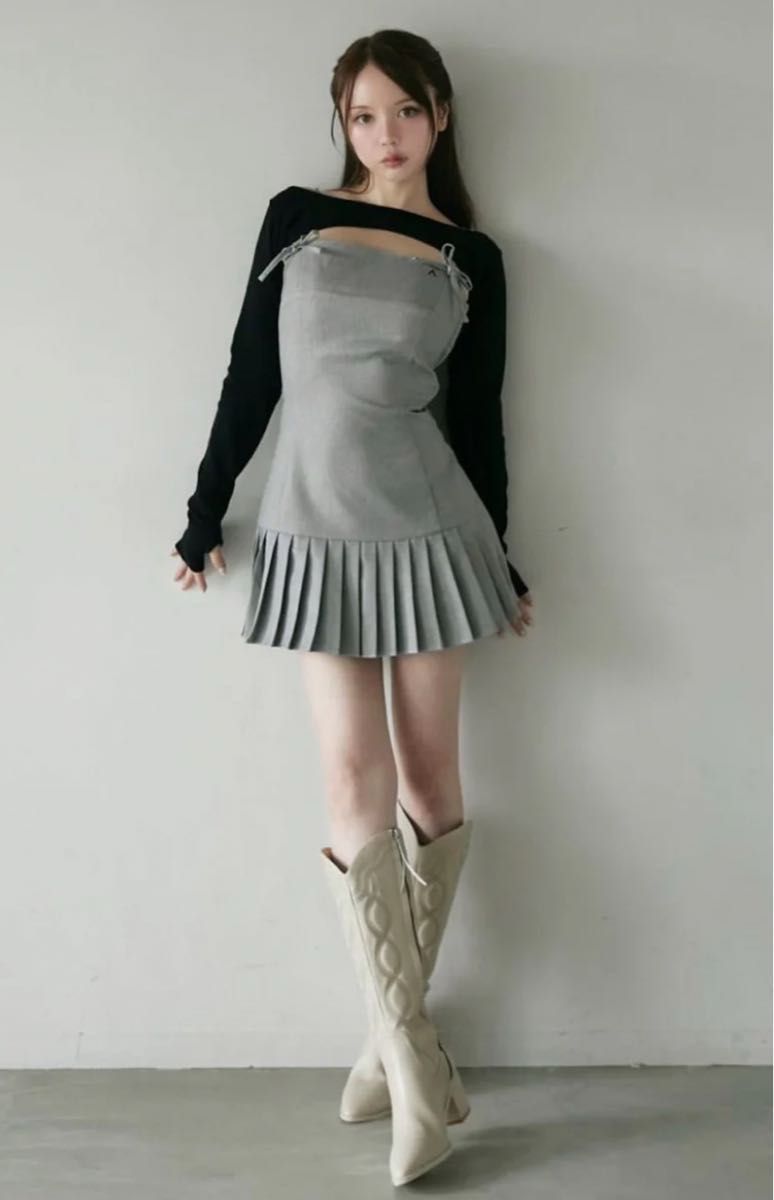 andmary Karen knit set mini dress アンドマリー ベージュ andmary Karen knit set mini dress アンドマリー ベージュ