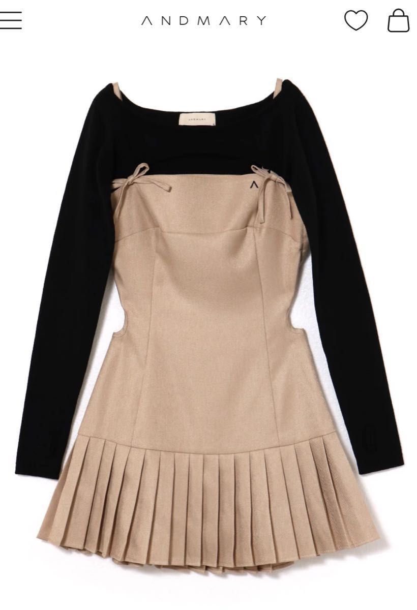 andmary Karen knit set mini dress アンドマリー ベージュ andmary Karen knit set mini dress アンドマリー ベージュ