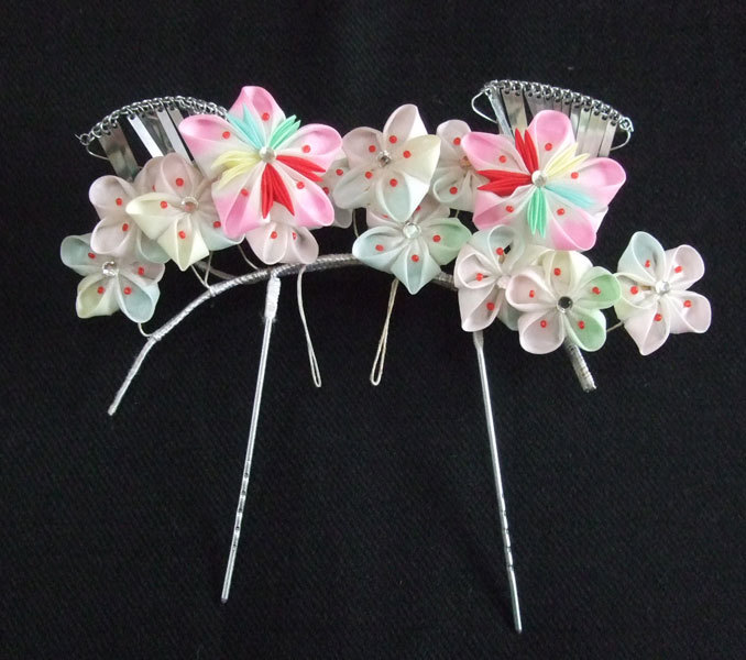 [ hair ornament ] The Seven-Five-Three Festival knob skill. hair ornament Japanese clothes kimono girl Showa Retro 