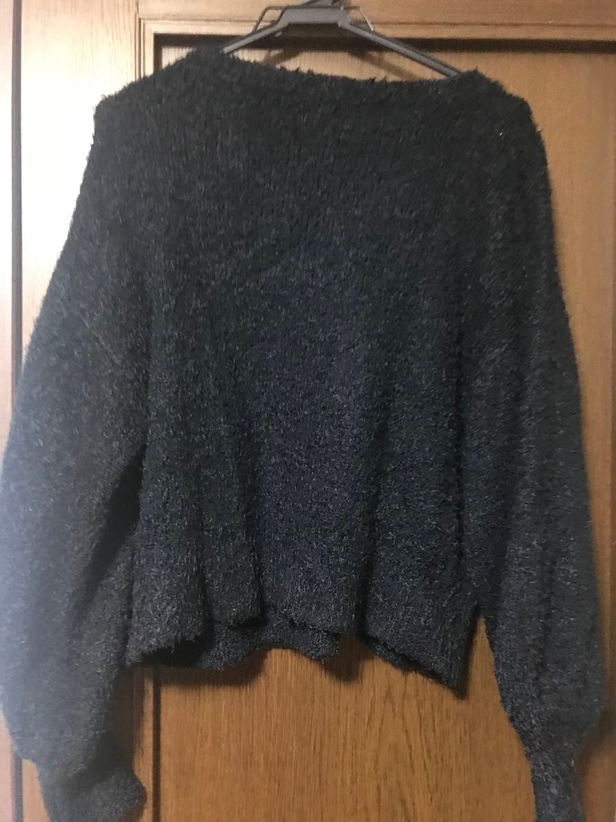 ニット セーター 長袖 刺繍 トップス ブラック Vネック 長袖 ニット セーター 長袖 刺繍 トップス ブラック Vネック 長袖