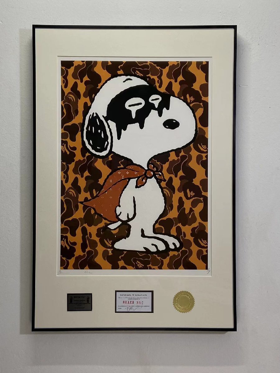 DEATH NYC amount attaching worldwide limitation 100 sheets Snoopy × Louis Vuitton SNOOPY x LOUIS VUITTON ukiyoe art poster present-day art 