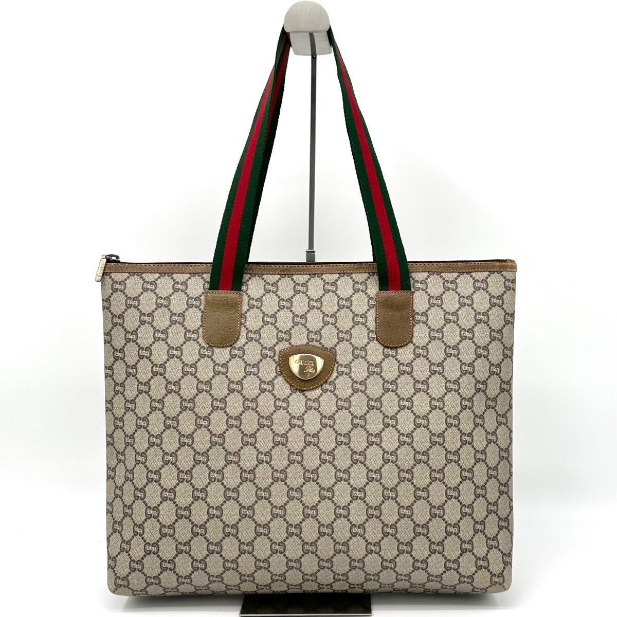 GUCCI オールド グッチ トートバッグ シェリーライン 70年代逆 GUCCI オールド グッチ トートバッグ シェリーライン 70年代逆