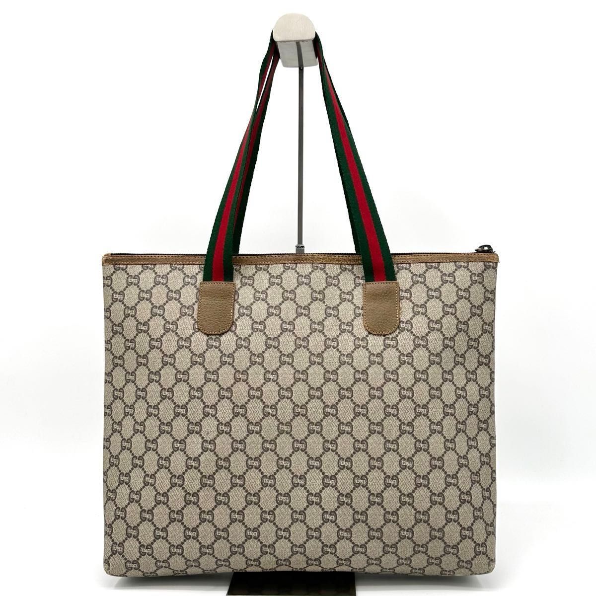 GUCCI オールド グッチ トートバッグ シェリーライン 70年代逆 GUCCI オールド グッチ トートバッグ シェリーライン 70年代逆