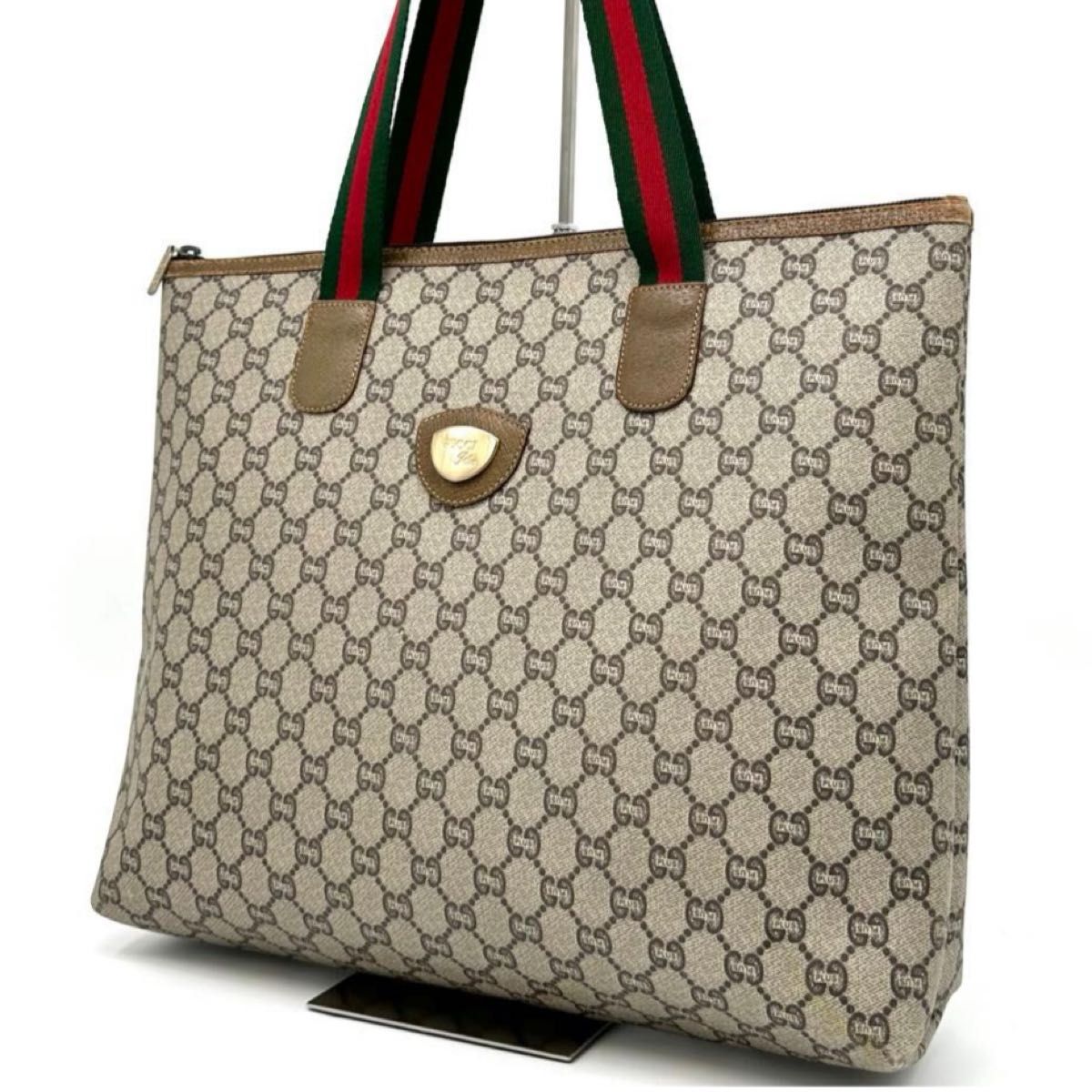 GUCCI オールド グッチ トートバッグ シェリーライン 70年代逆 GUCCI オールド グッチ トートバッグ シェリーライン 70年代逆