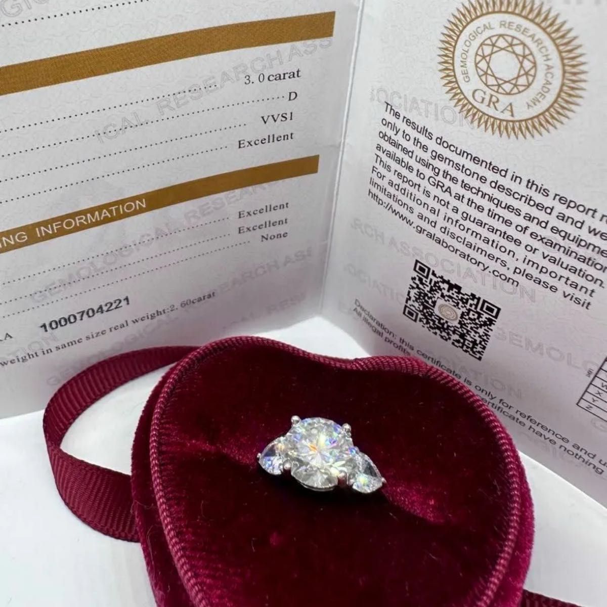 再入荷 最高級 モアサナイト 11 5号 3ct VVS1プラチナ 18k 韓国 再入荷 最高級 モアサナイト 11 5号 3ct VVS1プラチナ 18k 韓国
