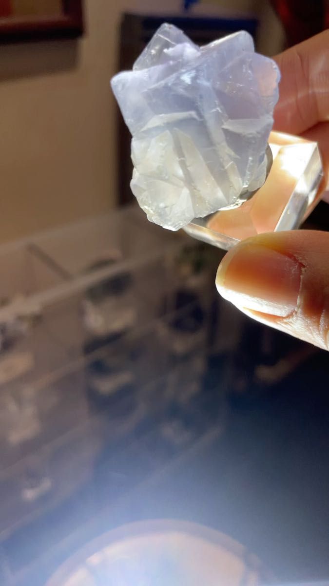 ③②25g 【パキスタン産】ブルーカラーフローライト パワーストーン 鉱物 原石 標本 非加熱未処理 フローライト