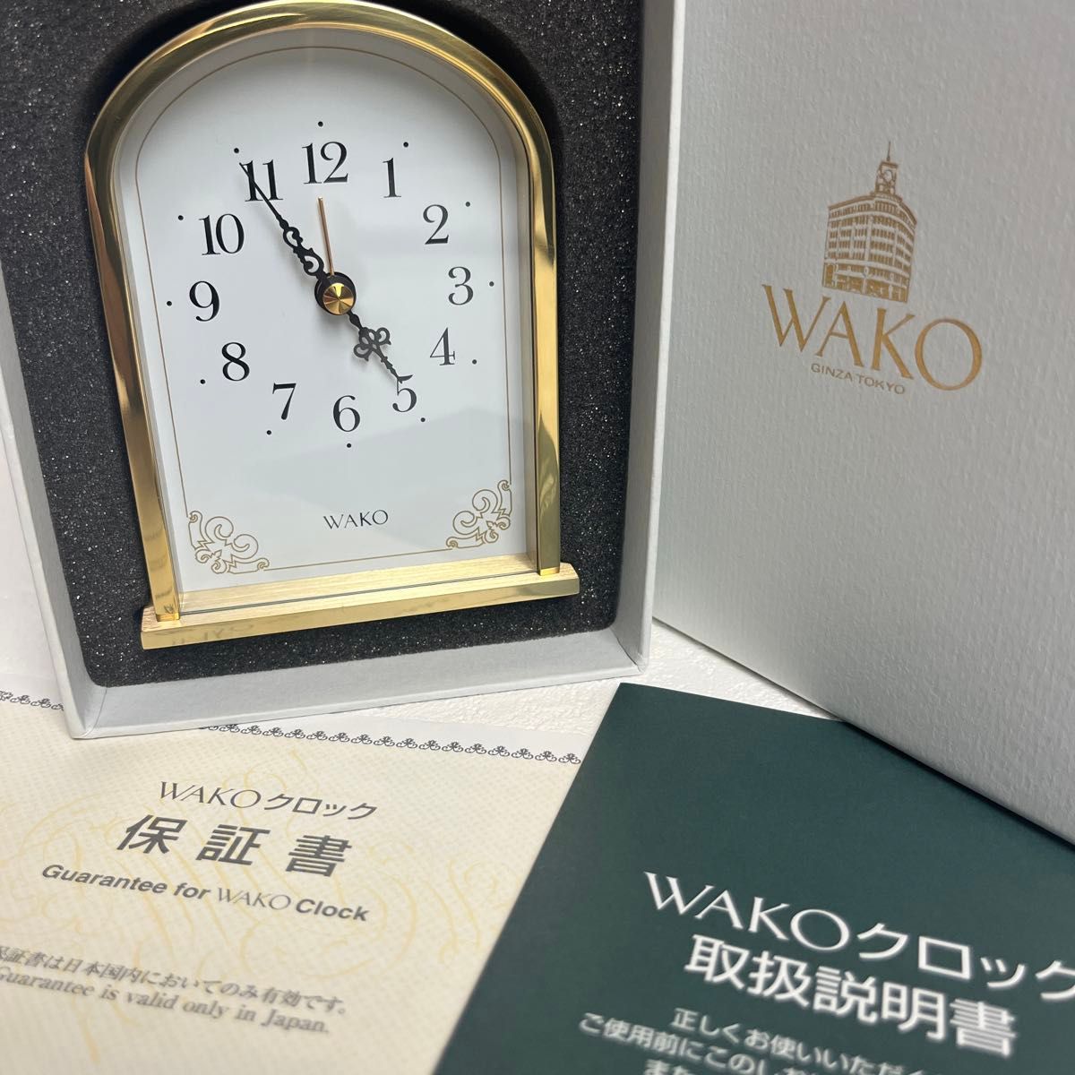 訳有り ほぼ未使用品 銀座和光 WAKO ワコー 置き時計 クロック 訳有り ほぼ未使用品 銀座和光 WAKO ワコー 置き時計 クロック