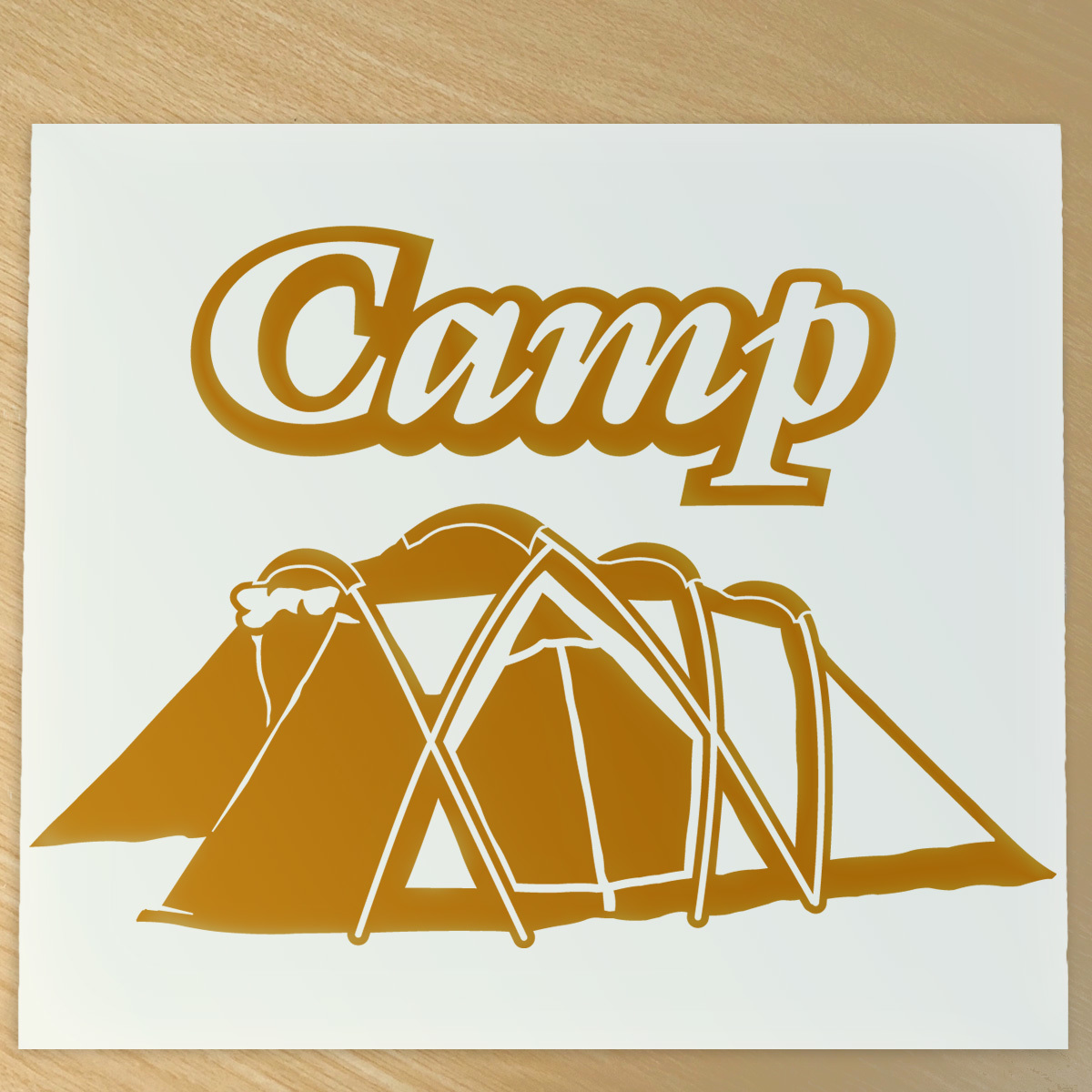 ●キャンプ　キャンパー　ステッカー　テントイラスト　リビングシェルロングPro　NO626C_画像1