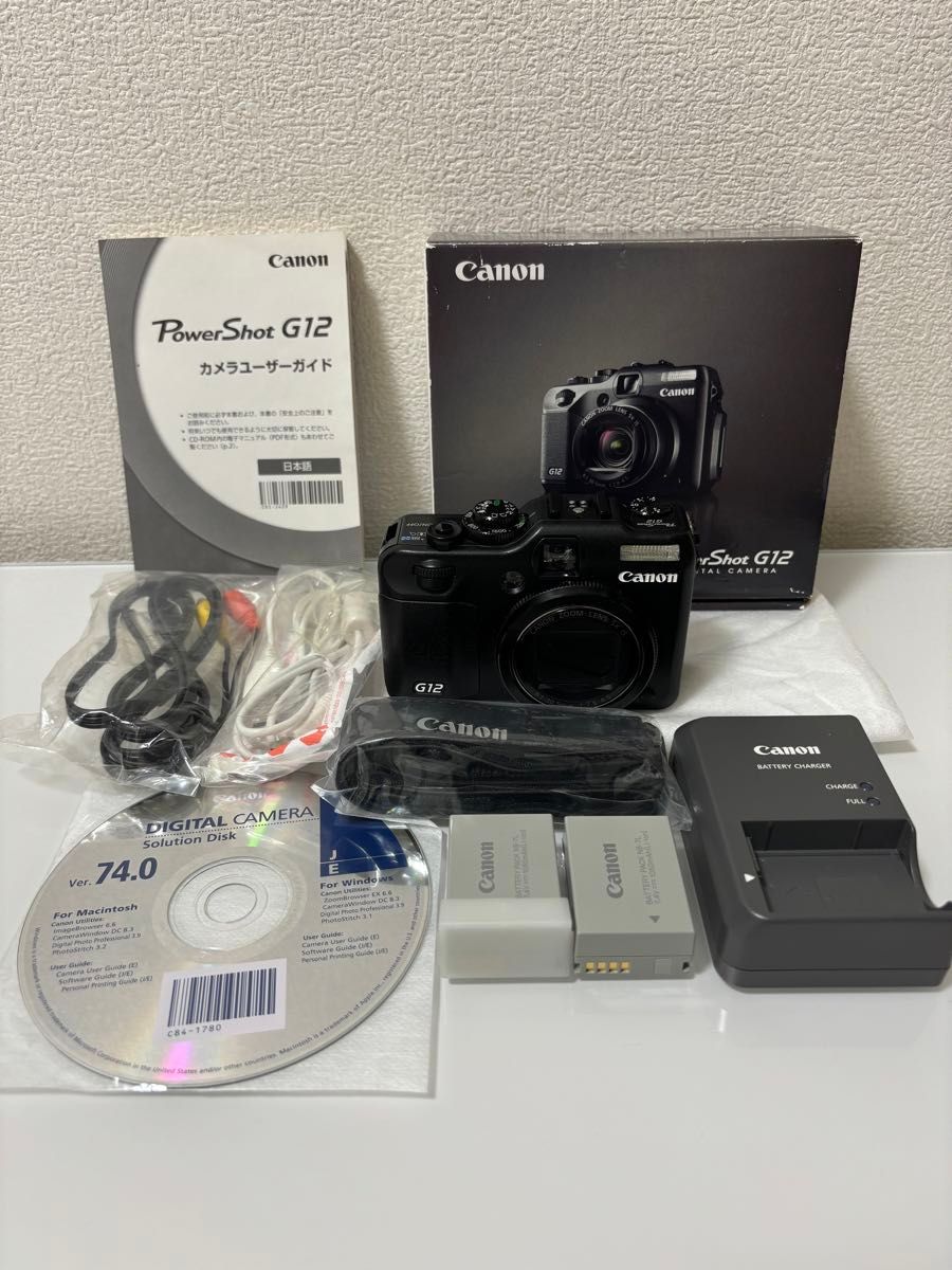 【値下げ】Canon Powershot G12 箱、説明書あり 値下げ】Canon Powershot G12 箱、説明書あり