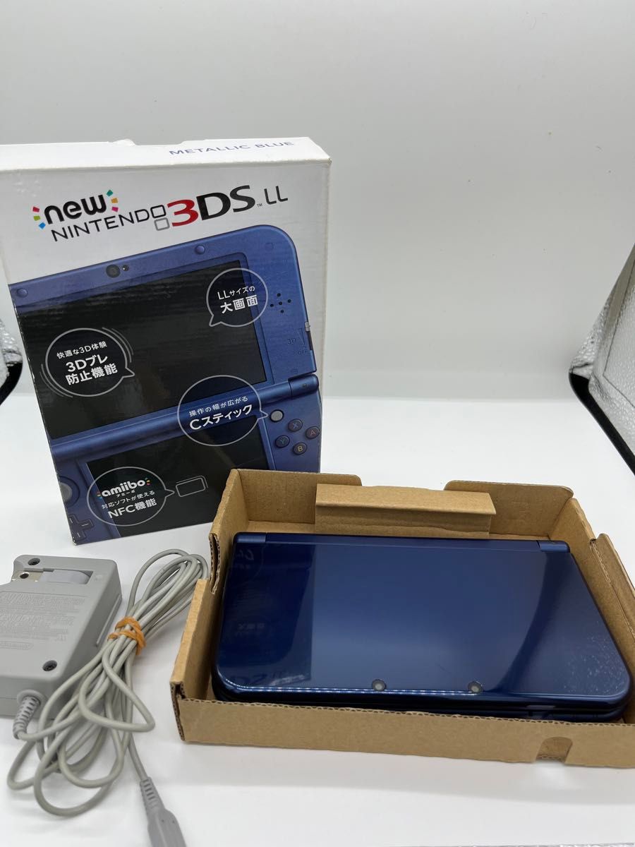 Newニンテンドー3DSLL メタリックブルー 箱付き充電器付き Newニンテンドー3DSLL メタリックブルー 箱付き充電器付き