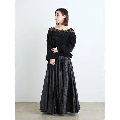 FRAY I D レーストリムオフショルニット 肩レース ニット ウール FRAY I D レーストリムオフショルニット 肩レース ニット ウール