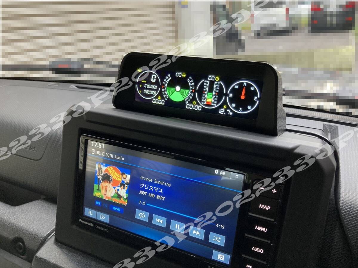 デジタルクリノメーター 汎用 ピッチ ロール 傾斜計 12-24V対応 デジタルクリノメーター 汎用 ピッチ ロール 傾斜計 12-24V対応