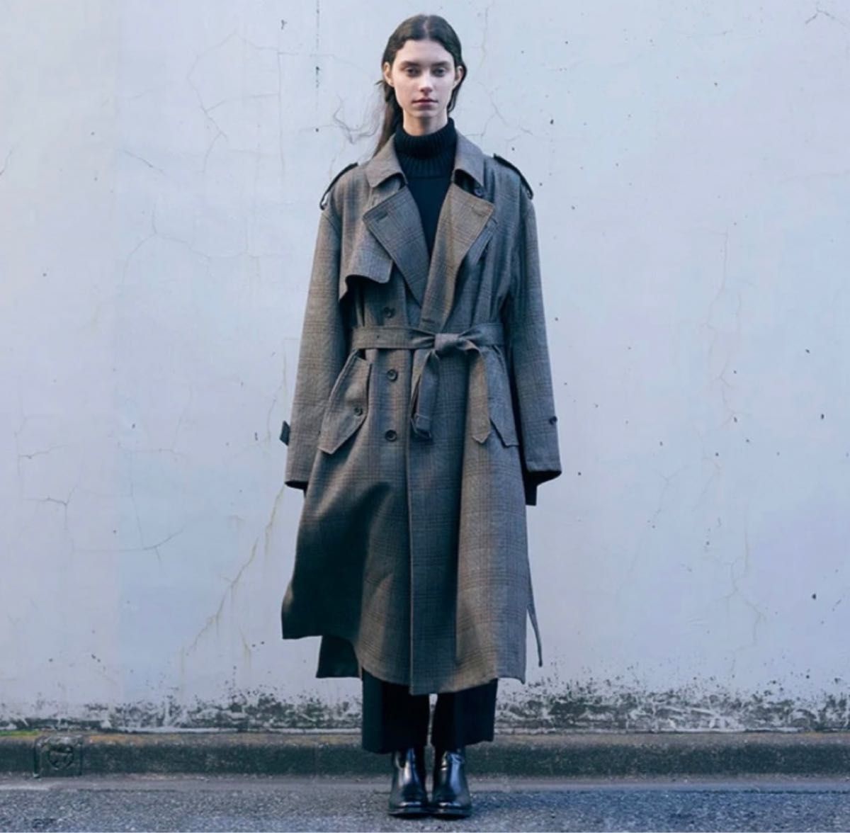 即完品】stein 21AW OVERSIZED OVERLAPED TRENCH COAT(Mサイズ 即完品】stein 21AW OVERSIZED OVERLAPED TRENCH COAT(Mサイズ