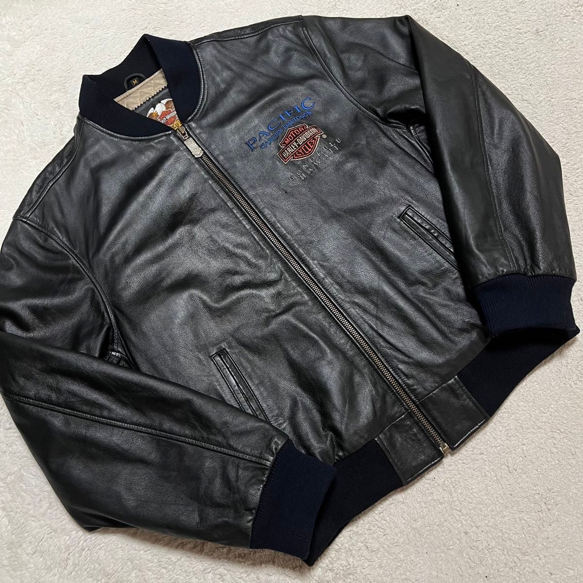 HARLEY-DAVIDSON レザージャケット 中綿入り ブルゾン メンズL HARLEY-DAVIDSON レザージャケット 中綿入り ブルゾン メンズL