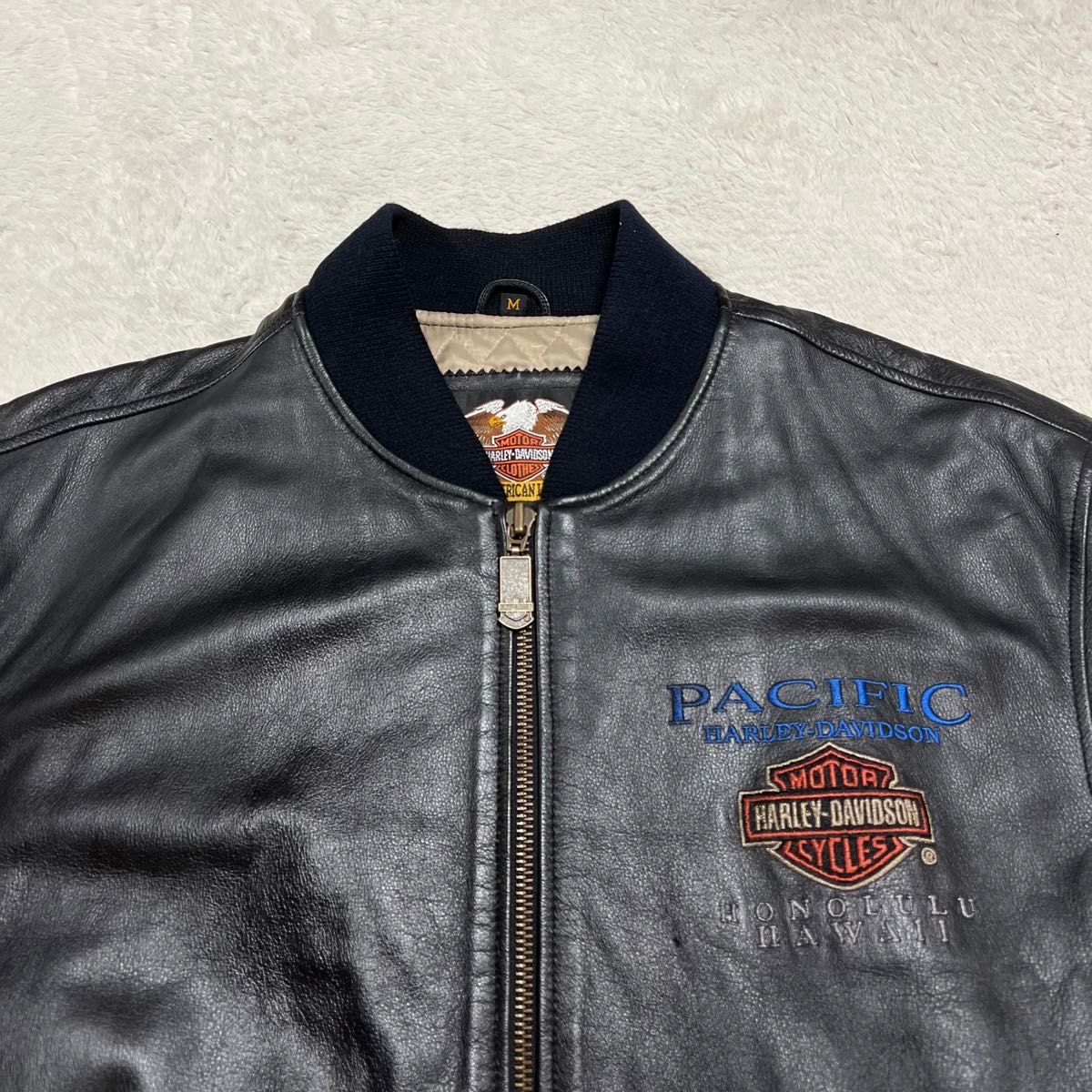 HARLEY-DAVIDSON レザージャケット 中綿入り ブルゾン メンズL HARLEY-DAVIDSON レザージャケット 中綿入り ブルゾン メンズL
