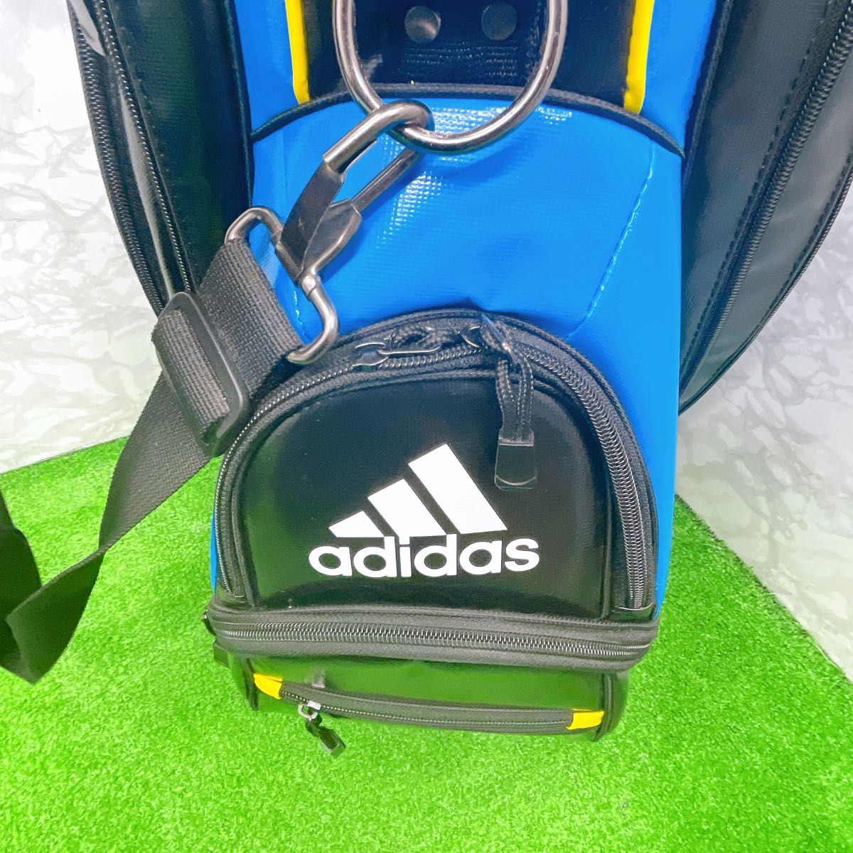 未使用】adidas キャディバック ブルー イエロー ブラック 未使用】adidas キャディバック ブルー イエロー ブラック