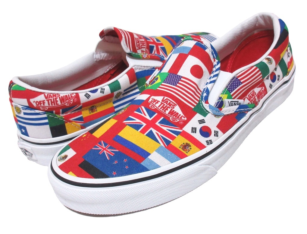 # Vans Classics lipon world флаг новый товар 23.5cm US5.5 VANS CLASSIC SLIP-ON WORLD FLAGS SLIPON