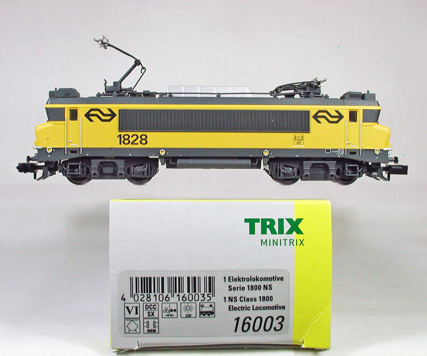MINITRIX #16003 ＮＳ（オランダ鉄道）１８００型 電気機関車　（ブライトイエロー） ＤＣＣ仕様