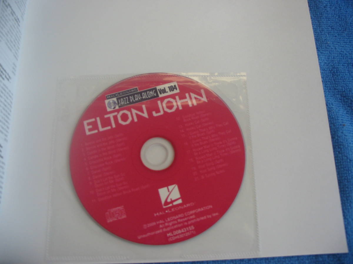 匿名送料無料 JAZZマイナスワン教本CD付 エルトンジョン　名曲　エルトン　ジョンー