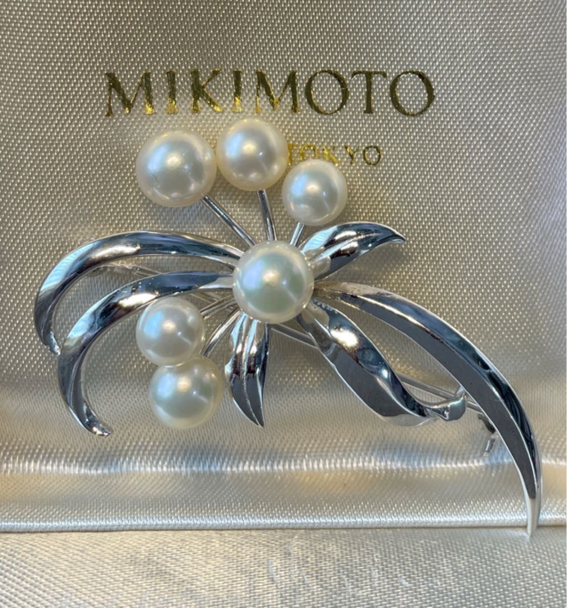 ミキモト ブローチ MIKIMOTO パールブローチ シルバー 入学式 ミキモト ブローチ MIKIMOTO パールブローチ シルバー 入学式