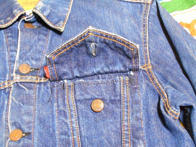 ★激しい色落ちが期待出来る1着★Made in USA製アメリカ製LEVISリーバイス70505Eビンテージデニムジャケットジージャン60s60年代小パッチ36_画像10
