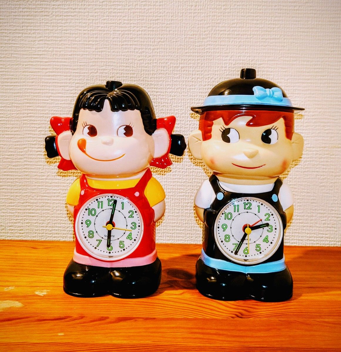 動作確認済・美品〉非売品 不二家 喋るペコちゃんポコちゃんペア 動作確認済・美品〉非売品 不二家 喋るペコちゃんポコちゃんペア