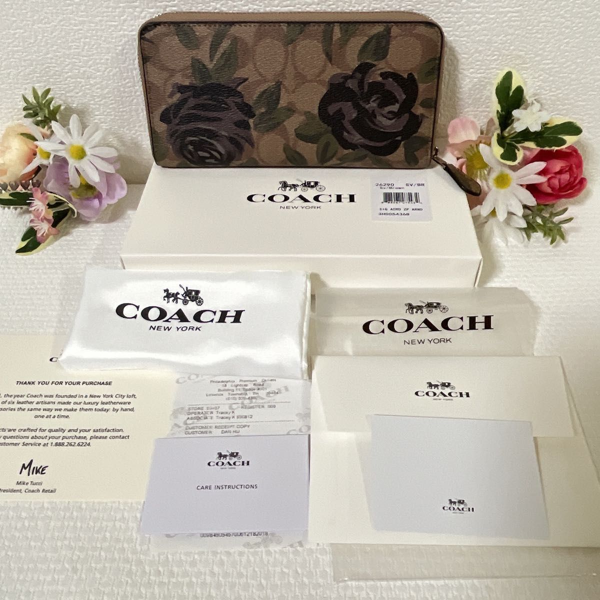 COACH コーチ 長財布 シグネチャー フラワーウォレット ラウンド COACH コーチ 長財布 シグネチャー フラワーウォレット ラウンド