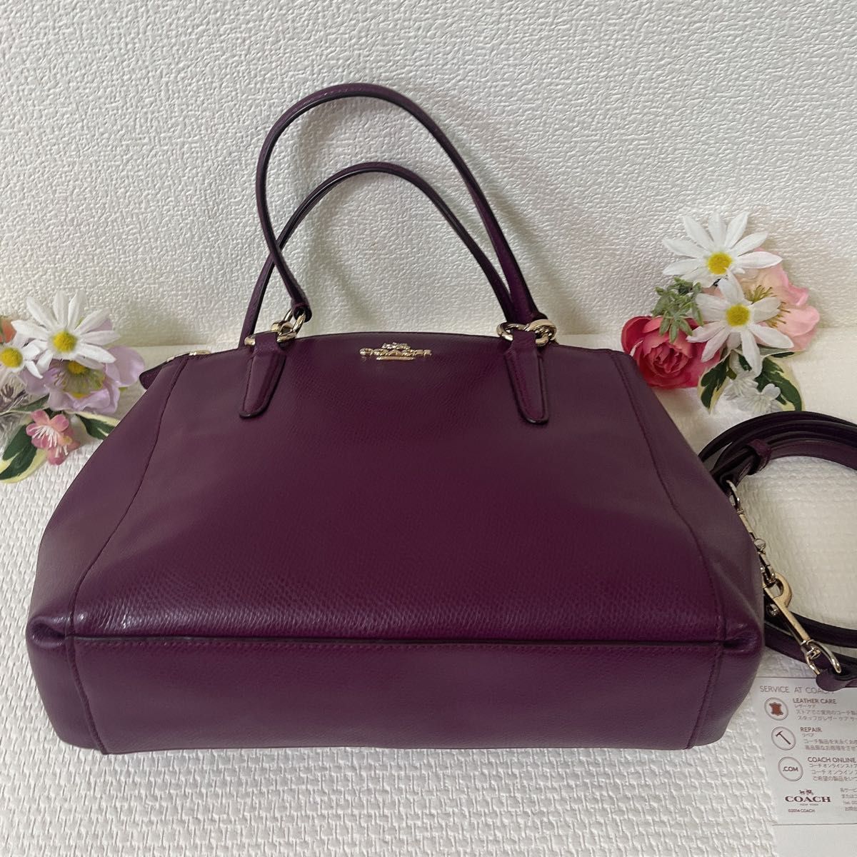 COACH コーチ ショルダーバッグ 2way ハンドバッグ パープル COACH コーチ ショルダーバッグ 2way ハンドバッグ パープル