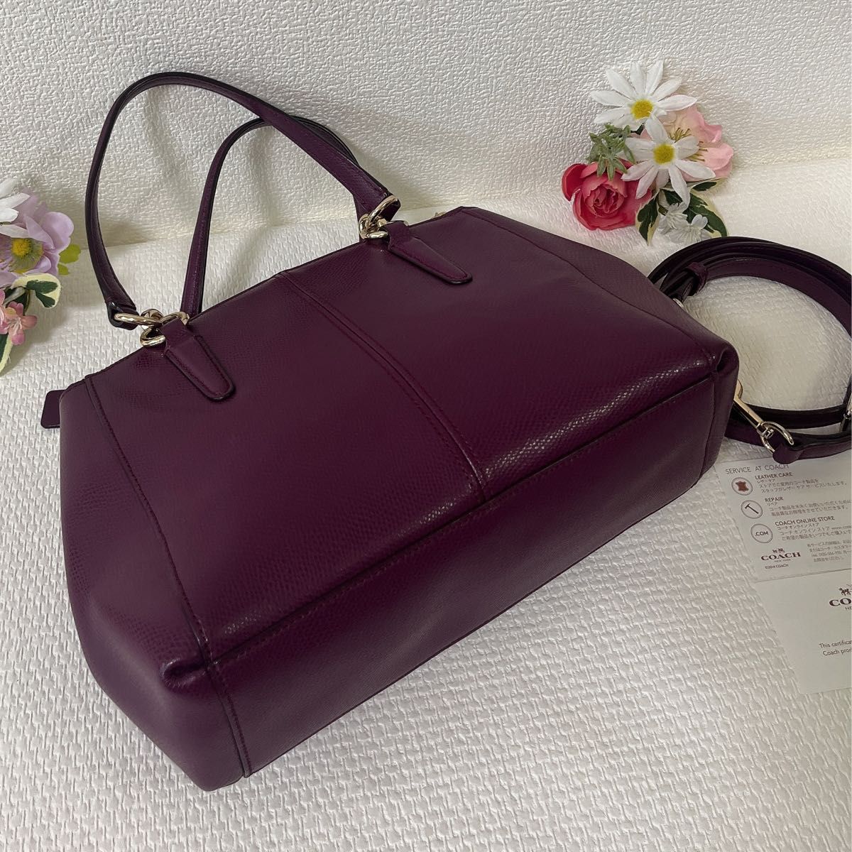 COACH コーチ ショルダーバッグ 2way ハンドバッグ パープル COACH コーチ ショルダーバッグ 2way ハンドバッグ パープル