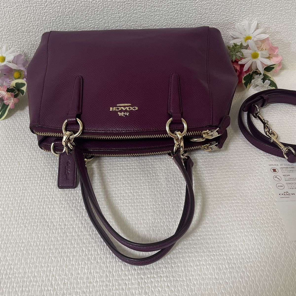 COACH コーチ ショルダーバッグ 2way ハンドバッグ パープル COACH コーチ ショルダーバッグ 2way ハンドバッグ パープル