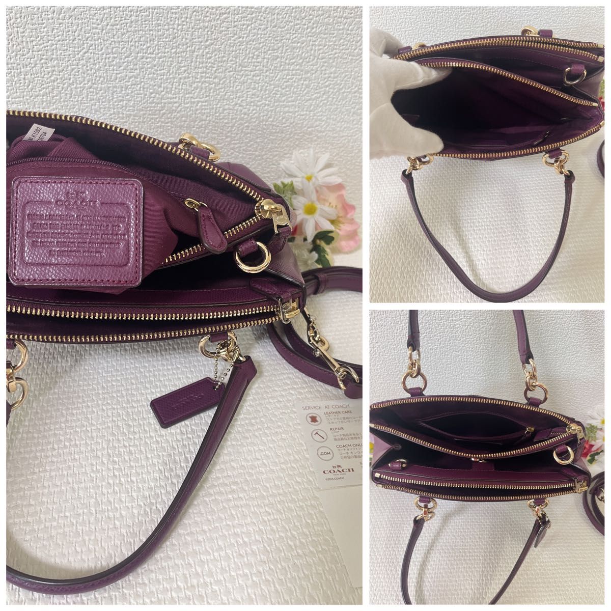 COACH コーチ ショルダーバッグ 2way ハンドバッグ パープル COACH コーチ ショルダーバッグ 2way ハンドバッグ パープル