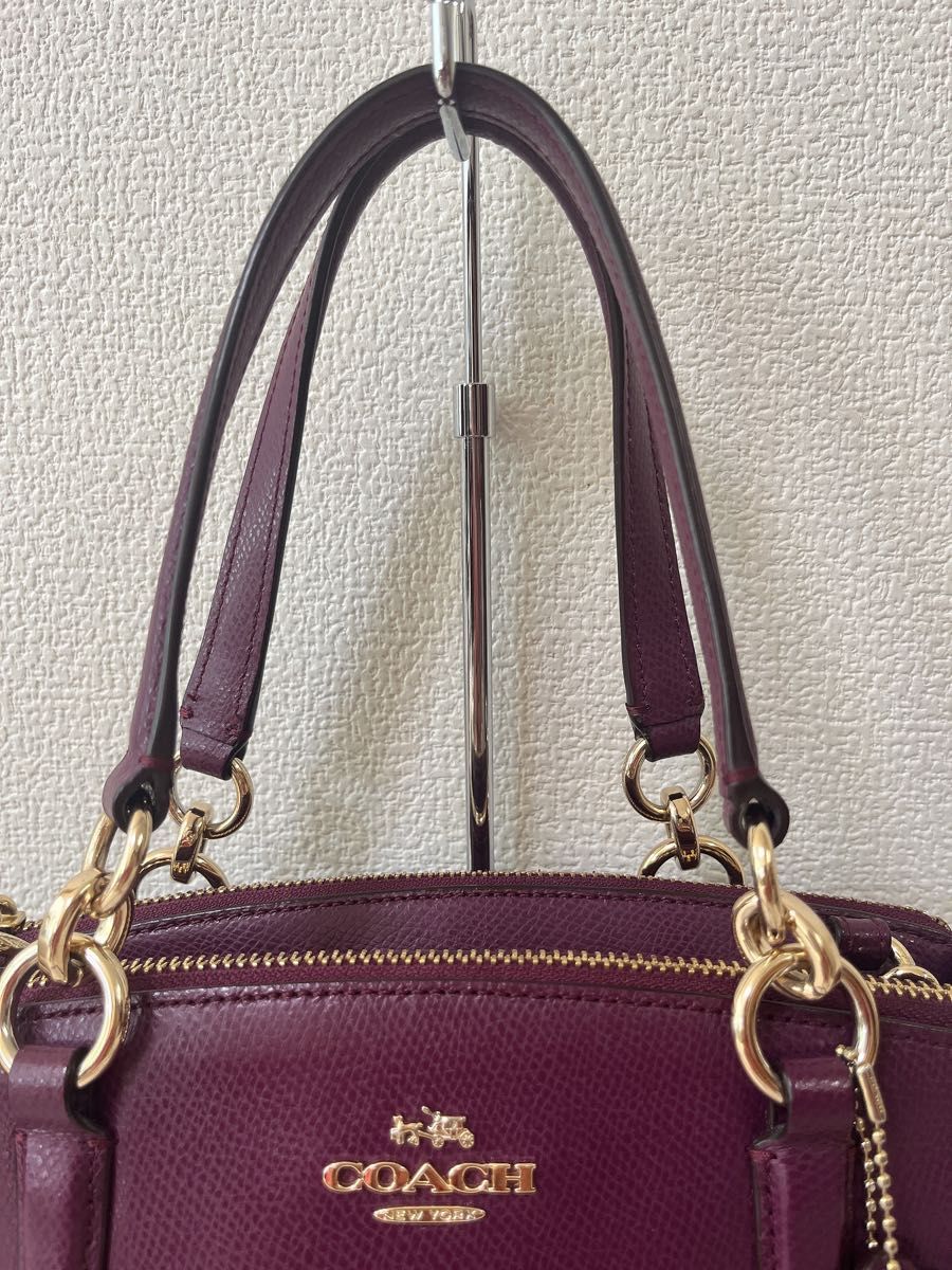 COACH コーチ ショルダーバッグ 2way ハンドバッグ パープル COACH コーチ ショルダーバッグ 2way ハンドバッグ パープル
