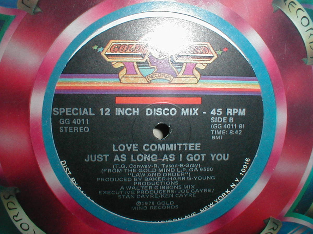 Love Committee - Law And Order / Just As Long As I Got You 12 INCH