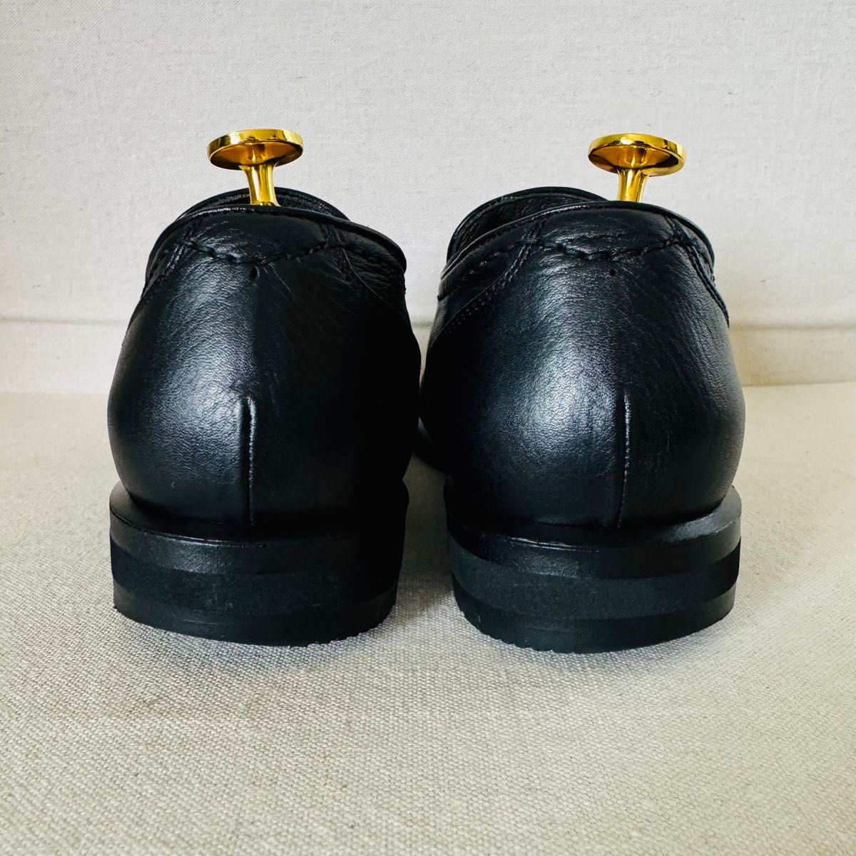 美品】アシックス ペダラ 24センチ メンズ ブラック 革靴 美品】アシックス ペダラ 24センチ メンズ ブラック 革靴