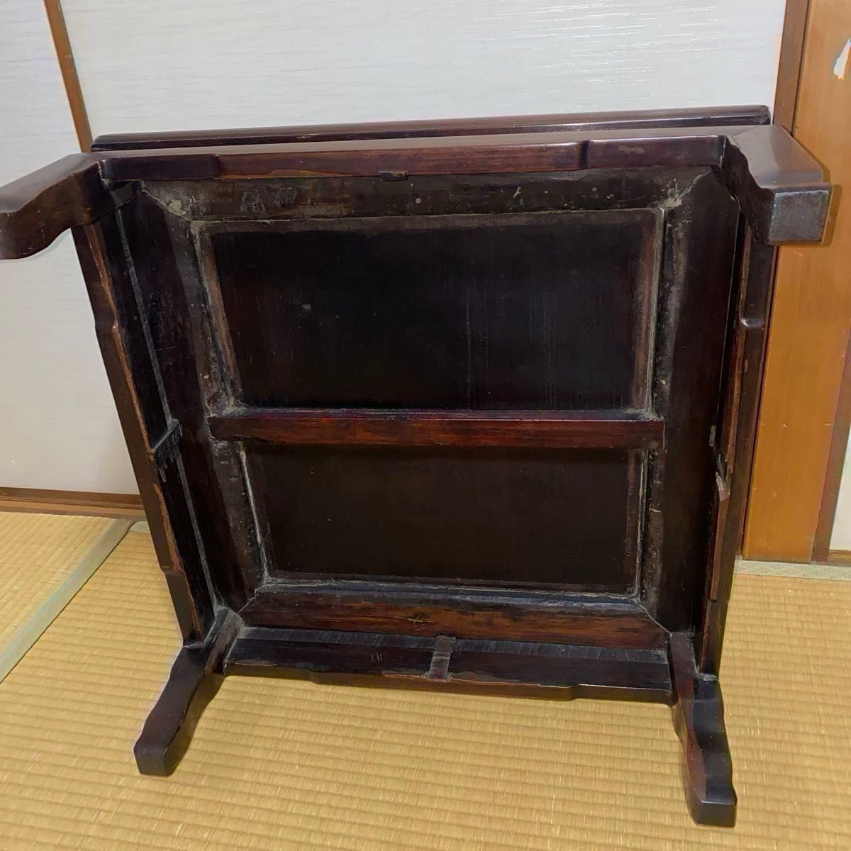紫檀】【ヴィンテージ】正方形 座卓 テーブル 骨董品 ビンテージ 紫檀】【ヴィンテージ】正方形 座卓 テーブル 骨董品 ビンテージ